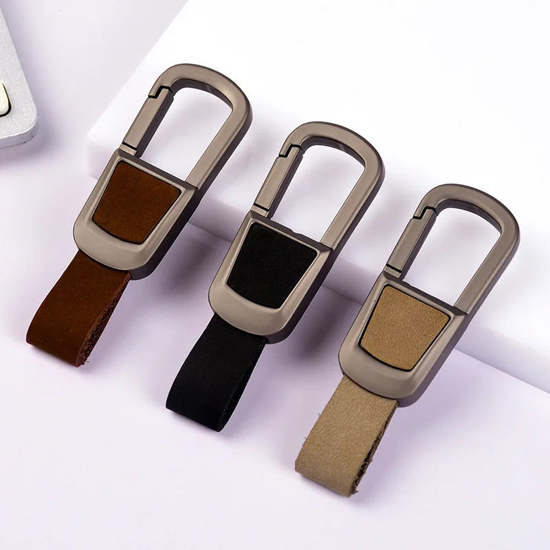 Luxury Leather Keychain - Classic Key Ring Holder & Bag Charm Gift Accessory