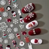 Christmas 5D Embossed Snowman Snowflakes Nail Art Stickers 8*10cm Cartoon Santa Claus Elk Christmas Decal DIY Manicure Decals &* 1