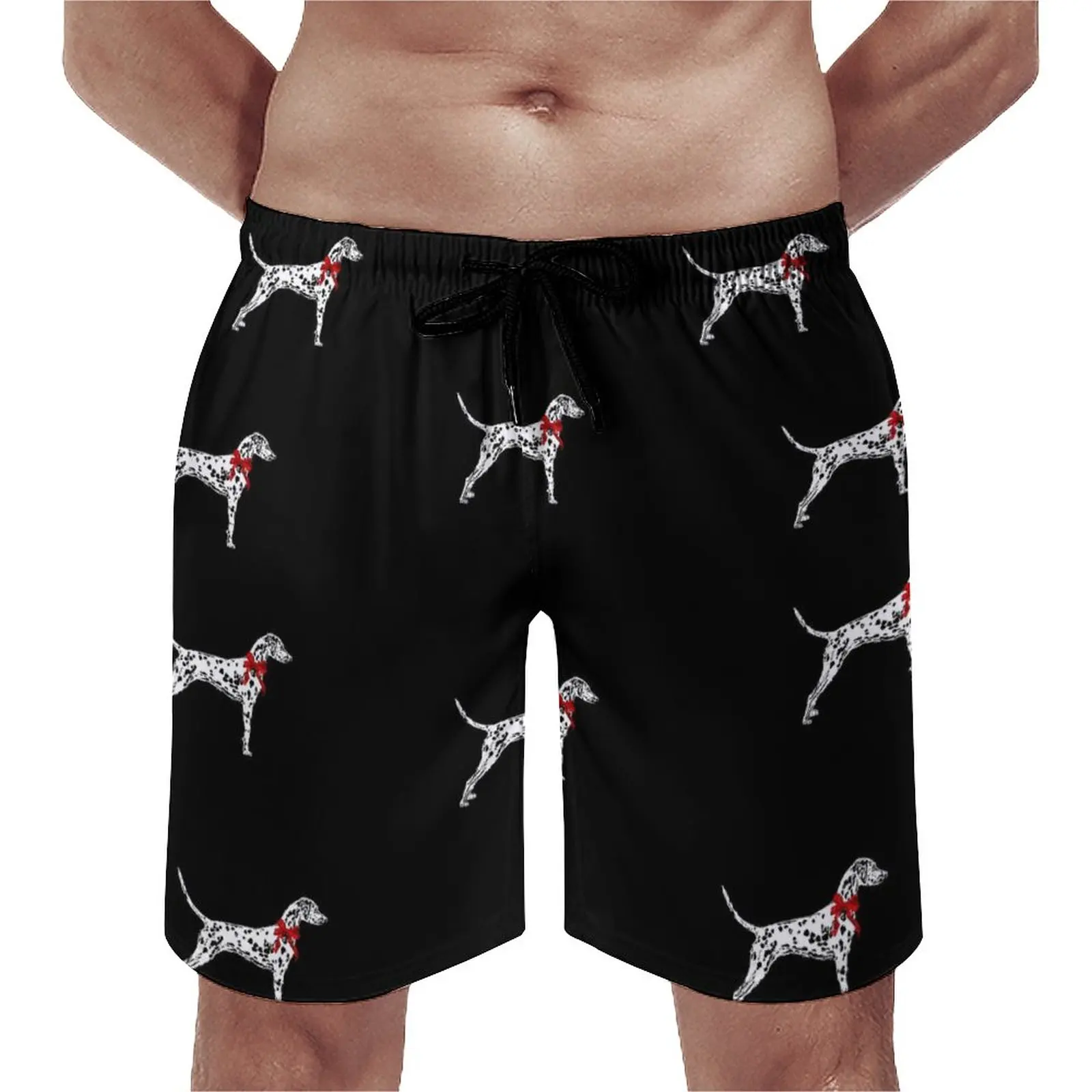 Dalmatian Spot Board Shorts Elastic Waist Big Size Board Short