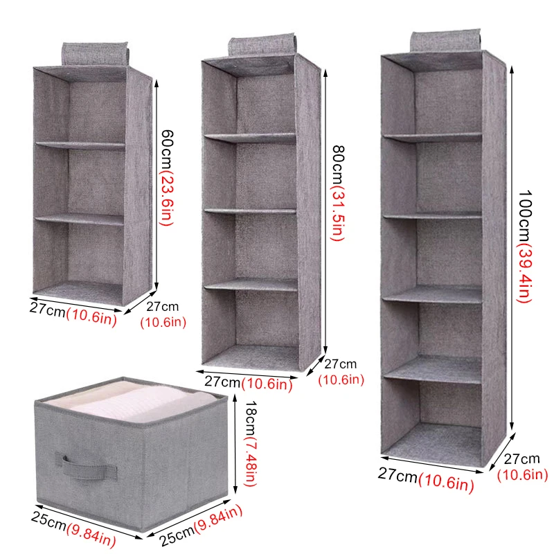 1/3/4/5Layer Storage hanging bag, multifunctional clothing organizing bag, Foldable Closet Clothes Sorting Bag Storage Pouch 4