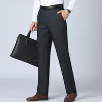Spring Autumn New Men Suit Pants Business Office Streetwear Fashion Male Solid Pocket Loose Casual Straight Full Trousers 29-40 1