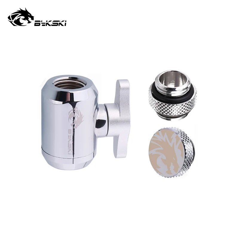 Bykski Kit Interruptor de Válvula de Água Dupla Fêmea g1 Thread Rosca para Computador Sistema Refrigerador Interruptor Mais Plugue Macho para Macho Encaixe