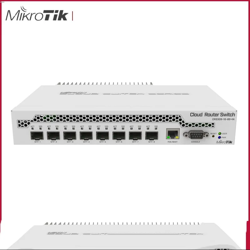 

Original Router Mikrotik CRS309-1G-8S+IN Desktop switch with one Gigabit Ethernet port and eight SFP+ 10Gbps ports