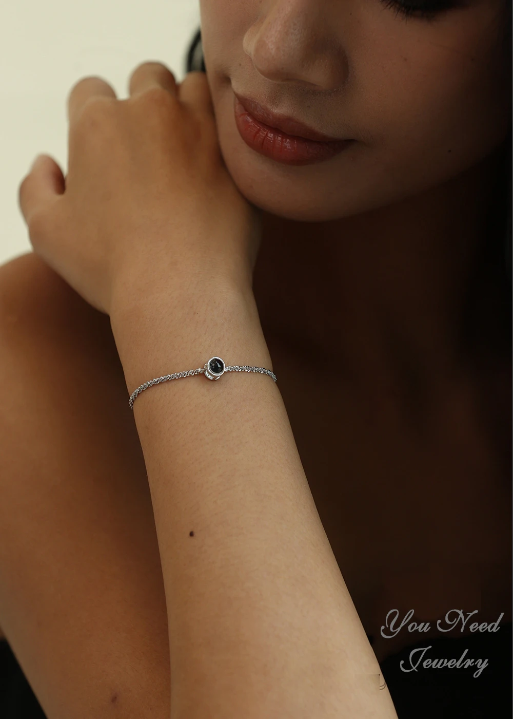 Pulsera de proyección de fotos personalizada, colgante interior de