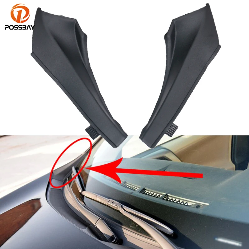 Car Front Windshield Wiper Side Cowl Extension Cover 1Pair For Toyota RAV4 2013 2014 2015 53867-4 53866-4 windshield cowl grille cover