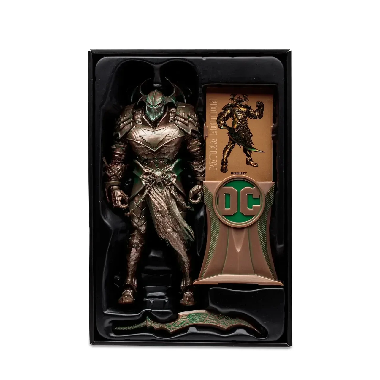

Искусственная фигурка аниме безмерная патина (Dc Multiverse), Золотая фигурка, статуя, модель, коллекционные рождественские подарки