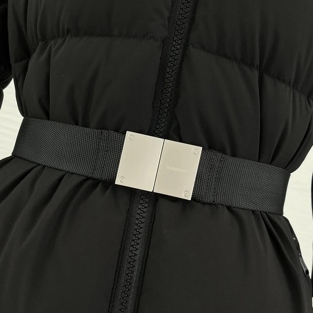 High Quality Black Hooded Long Sleeve Midi Down Jacket