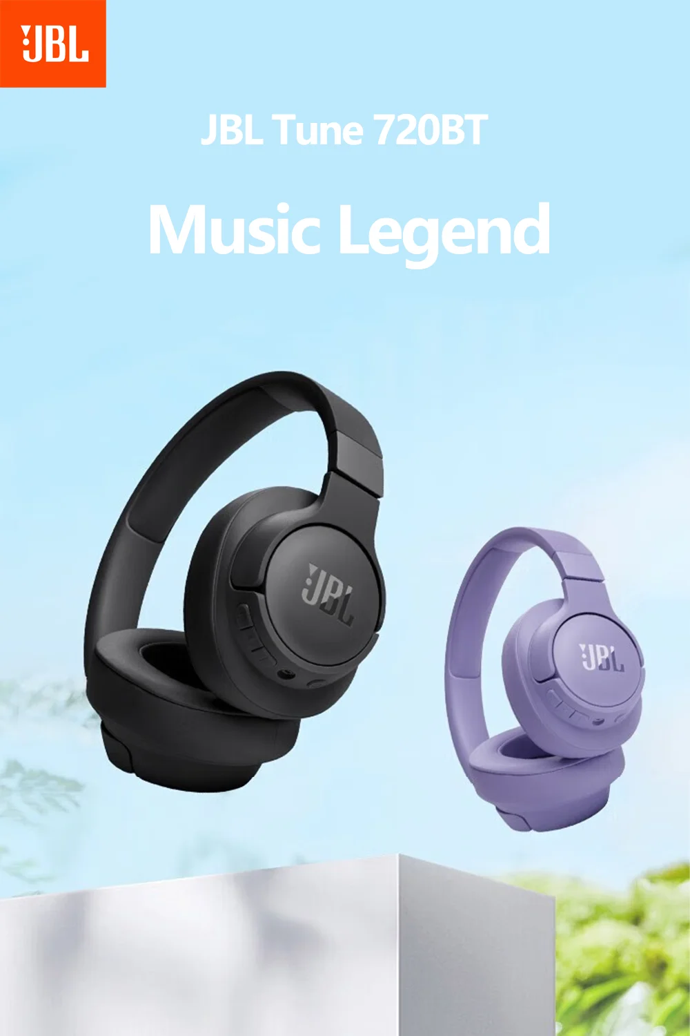 JBL Tune 720BT Blue Headphones