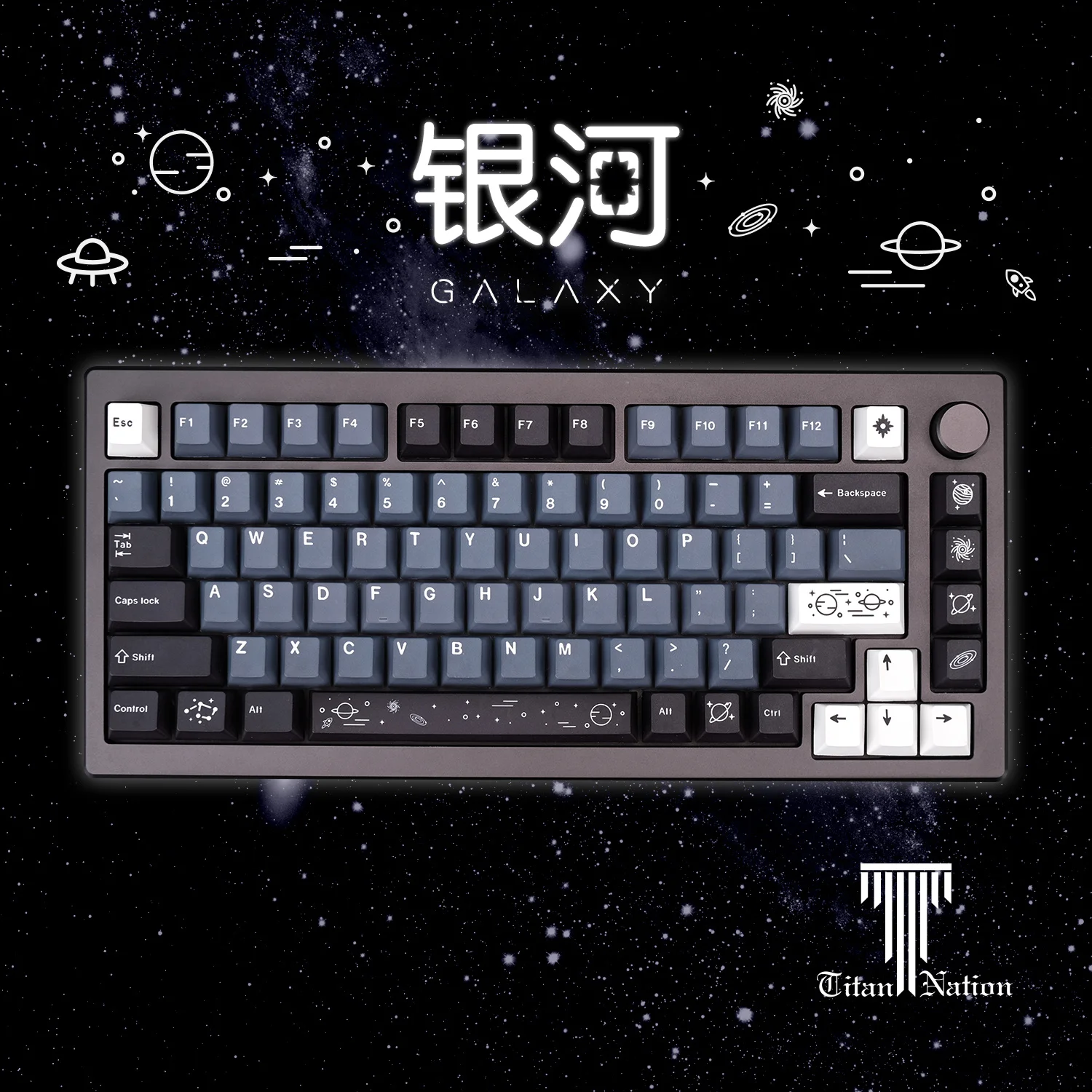 Gmk Galaxy Caps Chave Pbt Lados Corante Subbed Cereja Keycaps Perfil para Keychron Anne Poker Gh60 Gk64 Fl980 134 Peças por Conjunto - Imagem 3