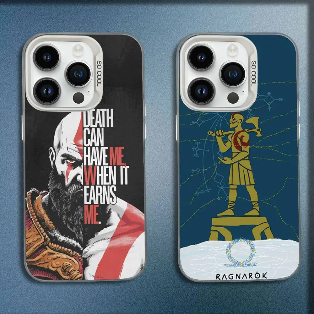 White Candy Matte Shockproof Phone Case - G-God of War K-Kratos Design