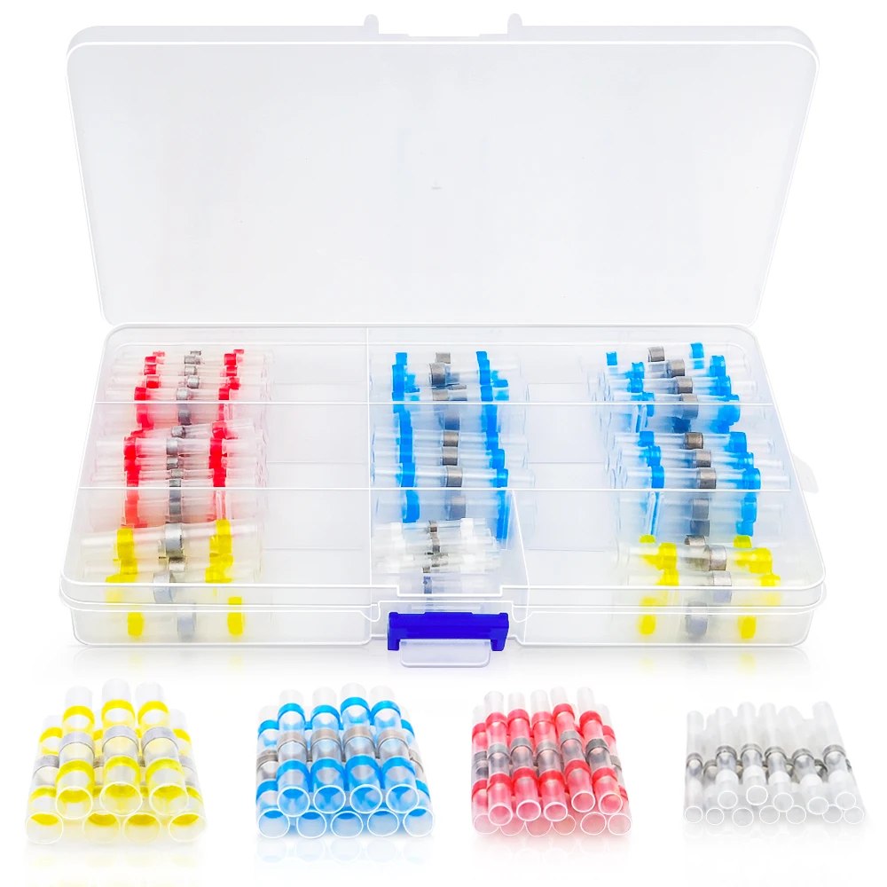 Terminal connector wire connectors electrical connectors plug soldering terminal Heat shrink terminals waterproof solder sleeve tube electrical wire insulated splice tinned solder seal connectors kit mixed box
