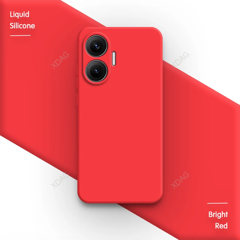 Premium Silicone Soft Back Cover with Camera Protection - Classic Liquid Design Phone Case