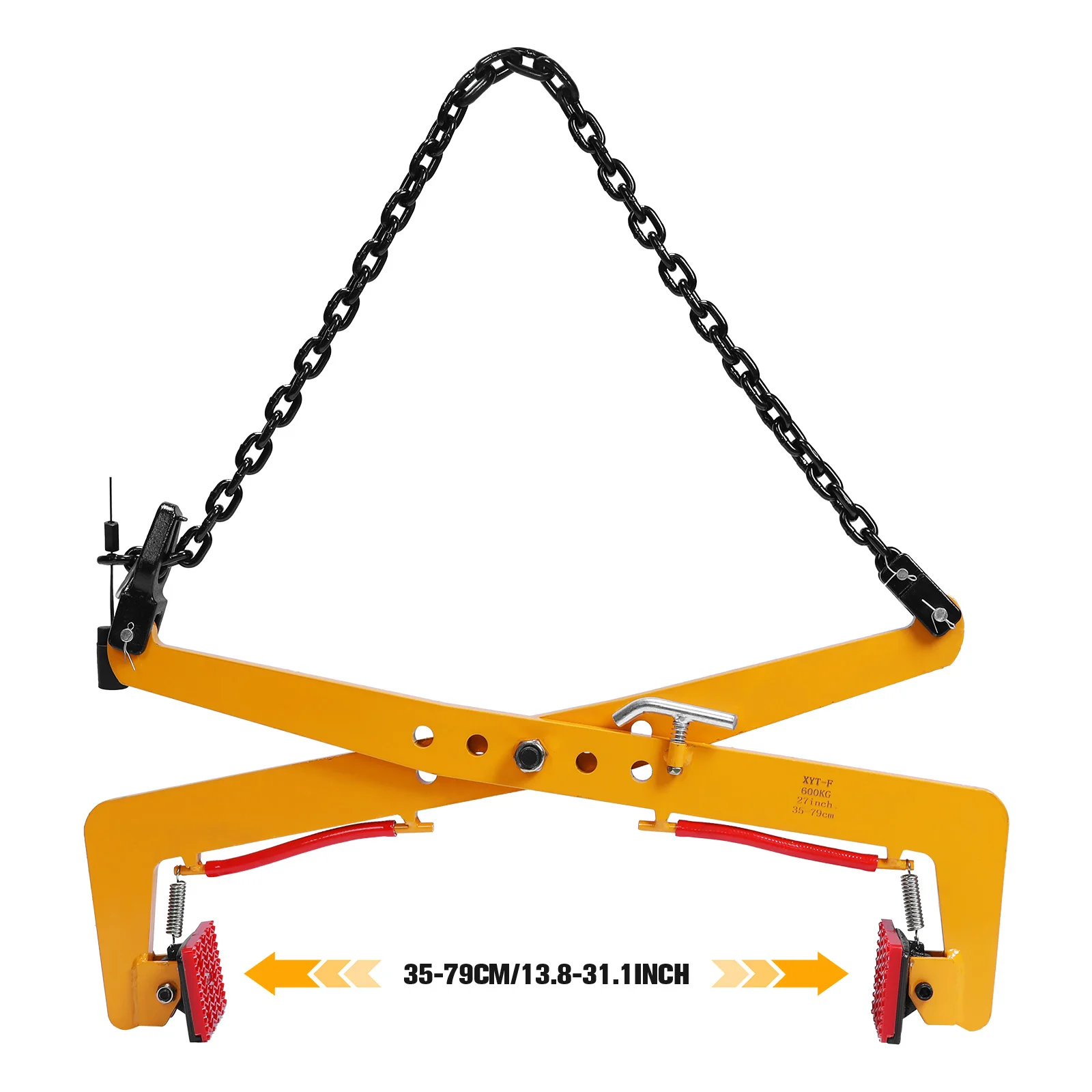 Heavy-duty Stone Lifting Clamp For Curb Stones Adjustable Jaw Width 35-79cm Curb Stone Lifter with Rubber-lined Jaws for Stone
