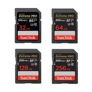 SanDisk Extreme PRO sd-карта 32G 64G 128G 256G SDHC SDXC UHS-I C10 100 M/s-200 MB/s U3 карта памяти Поддержка V30 4K для камеры/DV/SLR