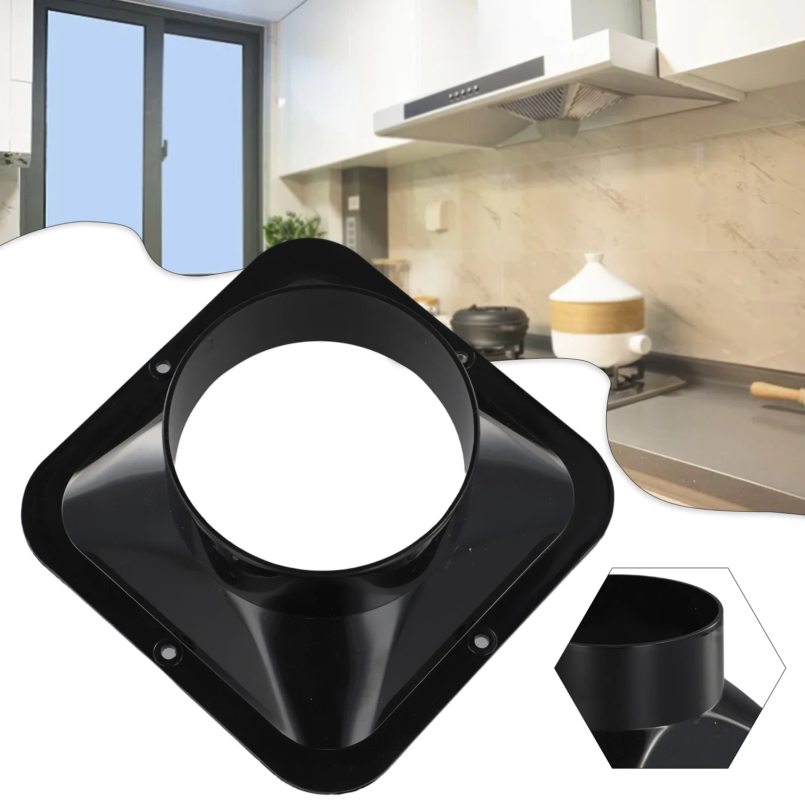 100-300mm ABS Flange Duct Fan Hose Connector Air Ventilation Adapter For Kitchen Hood Ventilator Pipe Connecting Household Acces