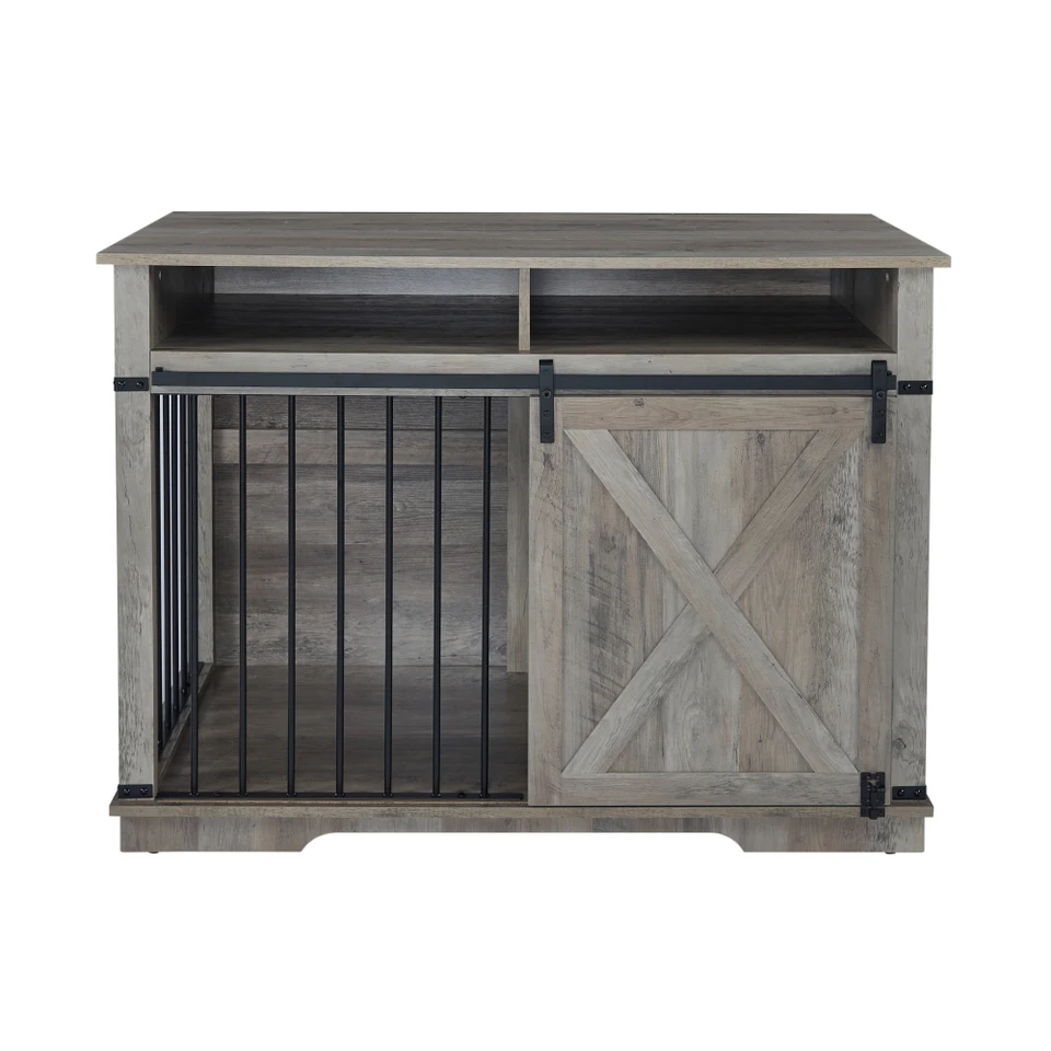 Stylish Dog Cage with Storage and Divider