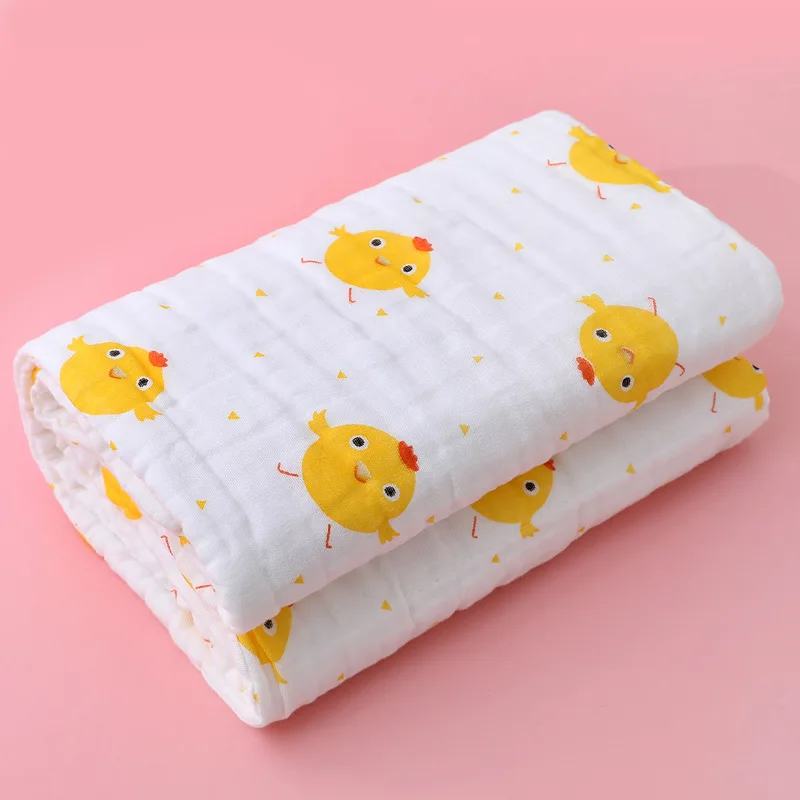 Infant Blanket Fourlayer Gauze Bamboo Cotton Baby Bath Towel Children