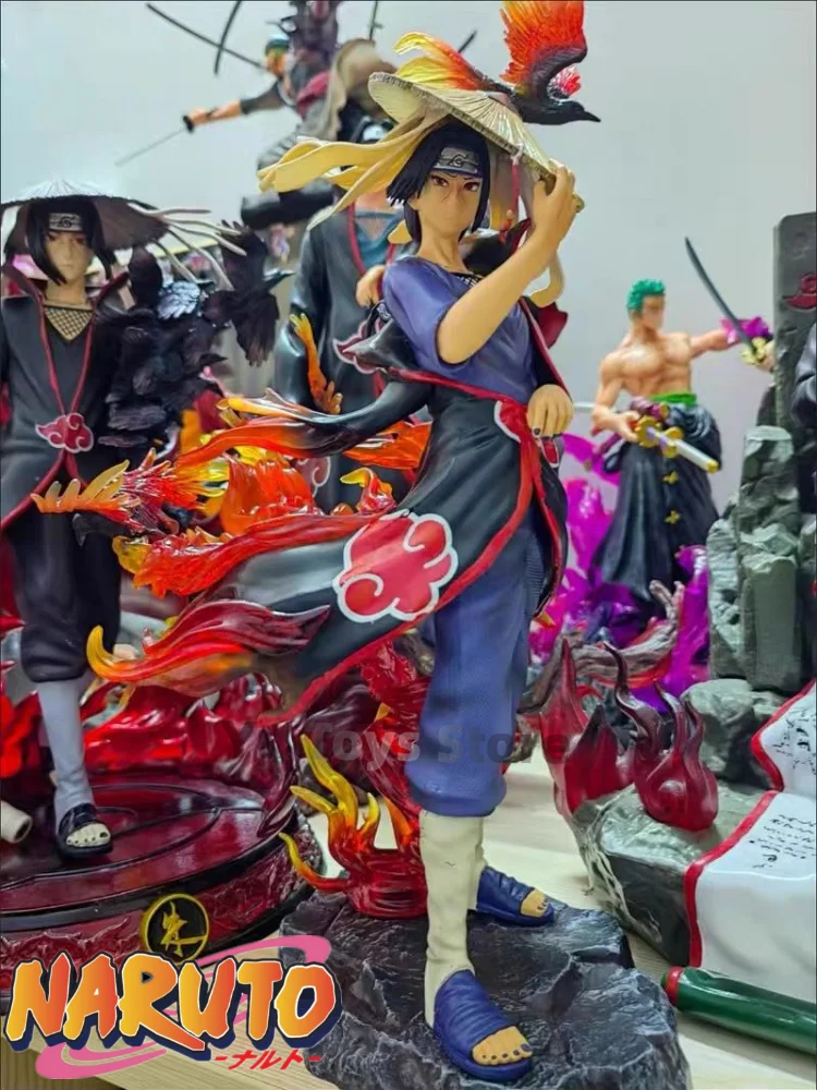 

New Naruto Figure Uchiha Itachi Action Figure 29cm Akatsuki Mrj Gk Supporting Hat Pvc Collection Decoration Birthday Gift Toy