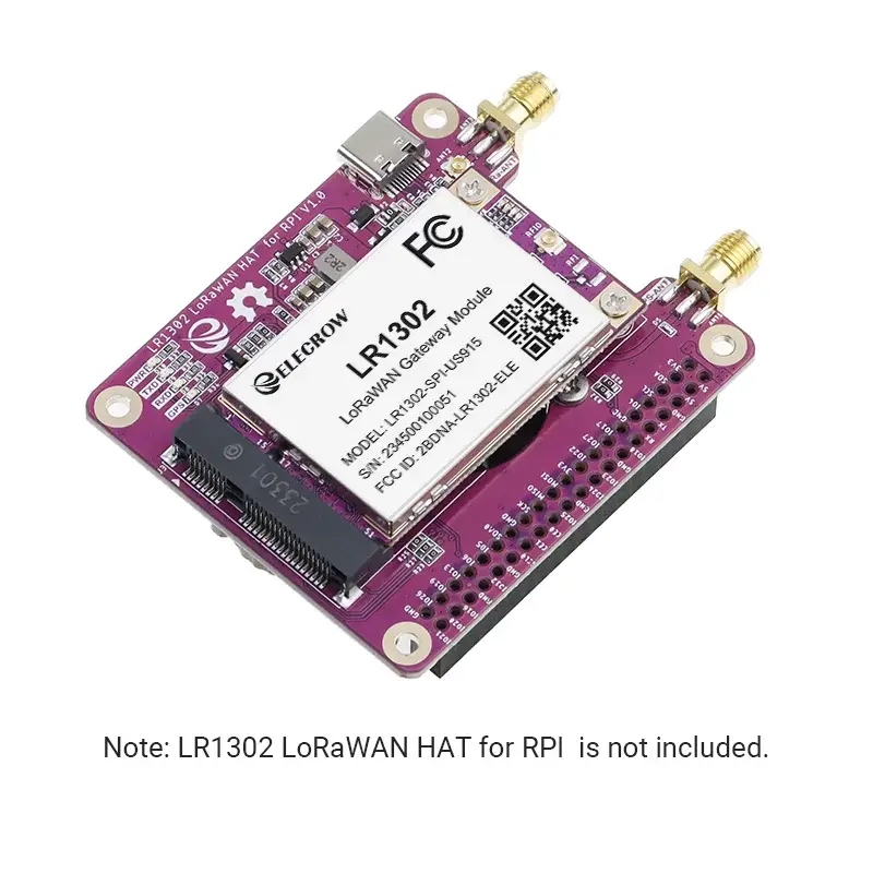 LR1302 LoRaWAN Gateway Module SPI US915 915MHz SX1302 Long Range Gateway Module Support 8 Channels with CE/FCC Certification image 3