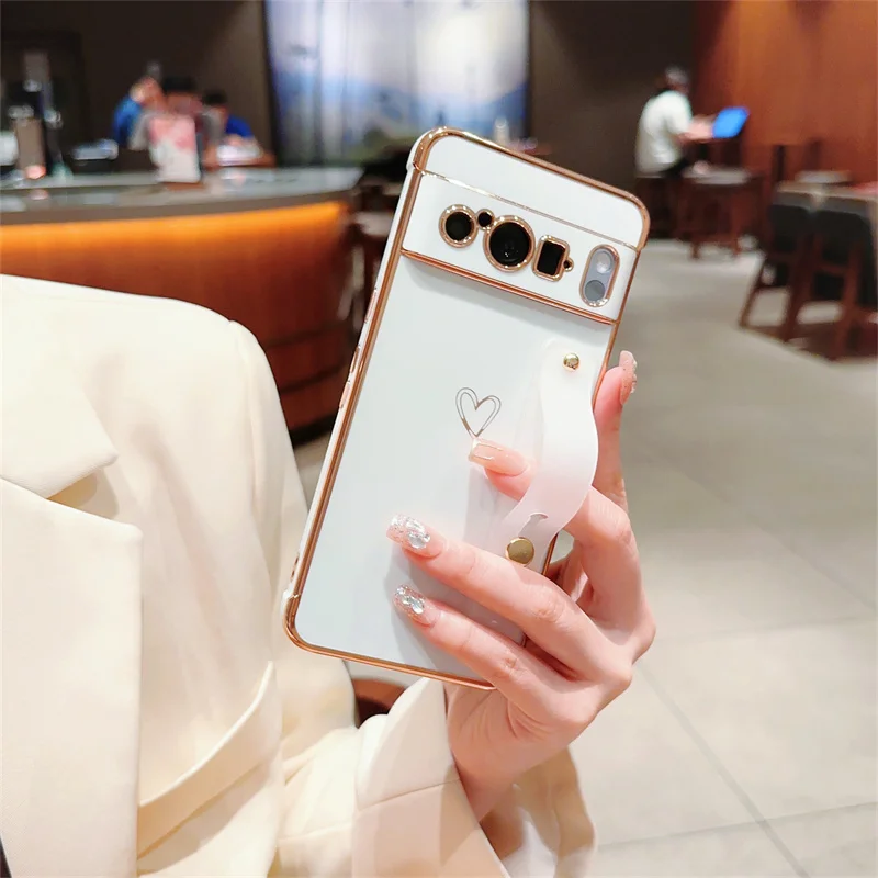 Wristband Phone Case For Pixel 7a 8 Pro Shockproof Soft Cover_voghion.com
