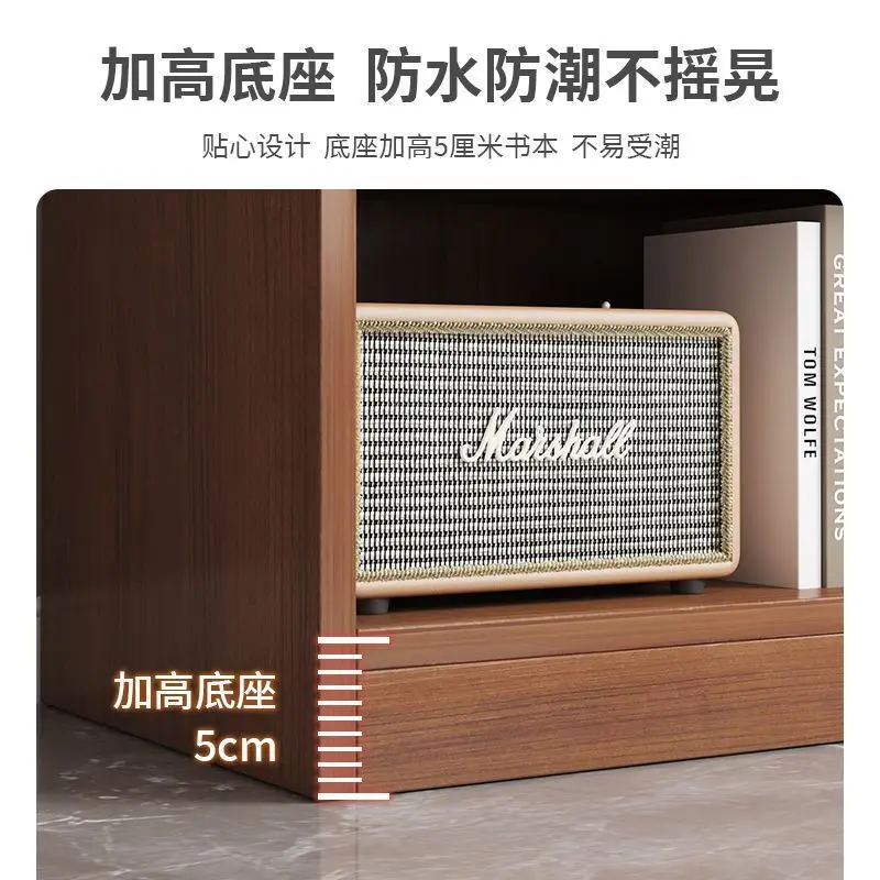 간단한 나무 책장, 바닥부터 벽까지 정리, 거실 침실 수납 랙, 홈 격자 무늬 사물함