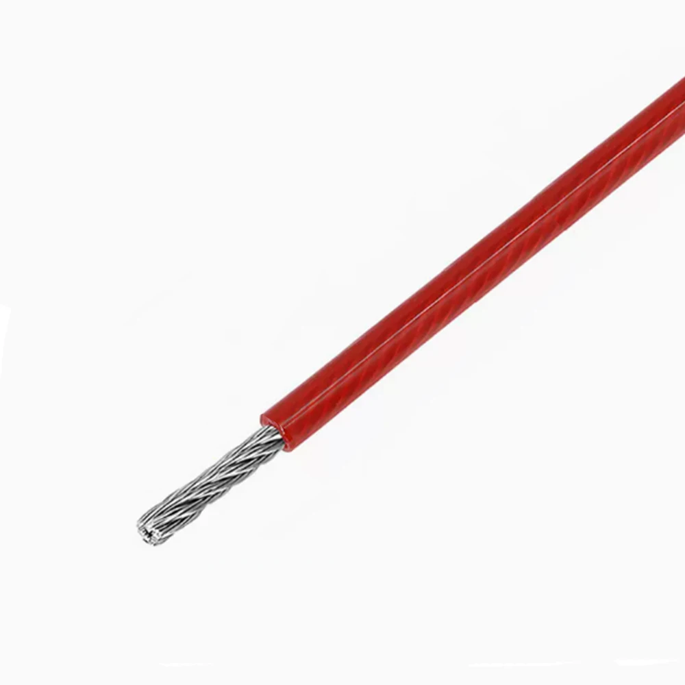 QWORK® 10 Pièces câbles crochet acier inoxydable, 1.5 mm x 1 m, câble
