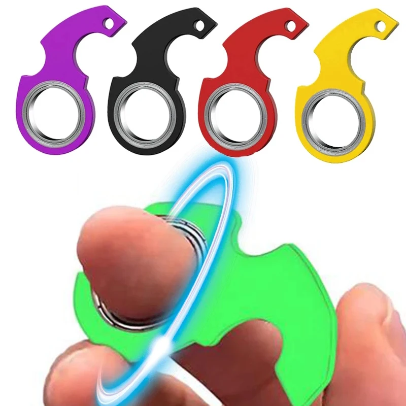 Creative Keychain Fidget Spinner Fidget Toy Sensory Fidget Toy Anti Stress Toy Keychains Key Rings for Anxiety Autism ADHD