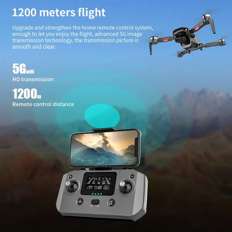 FPV 접이식 GPS RC 쿼드콥터, L106 프로 3 드론, 5G 와이파이, 4K 카메라, 3 축 짐벌, 전문 브러시리스 헬리콥터 장난감