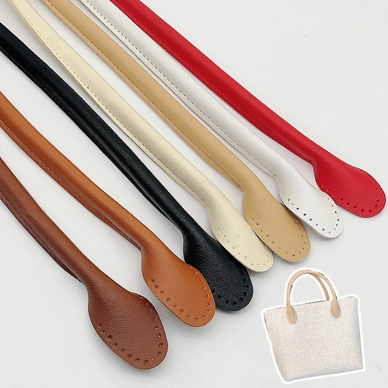 1Pair Bag Handles Bag Shoulder Leather Handle DIY Purse Strap Handbags Belts Strap Replacement Hand Strap Women Bags Accessories