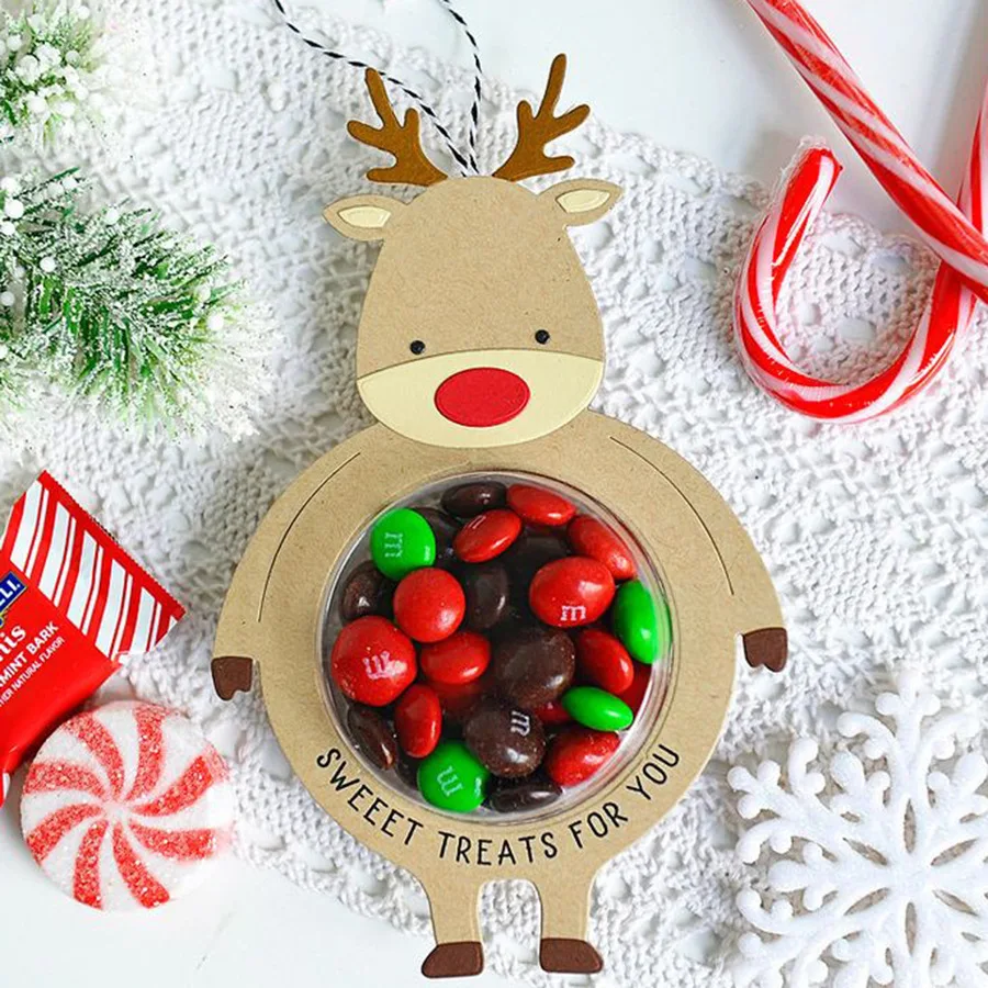 

Metal Cutting Dies DIY Christmas deer Candy Can Scrapbooking Greeting Card Album Decorative Embossing PaperCard Crafts Die