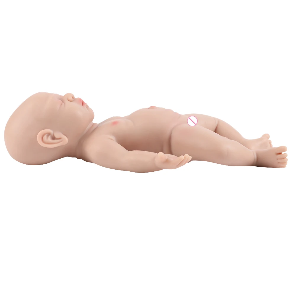 IVITA 12" Full Body Silicone Reborn Baby Doll Realistic Silicone Girl Preemie Lifelike Doll for Anti-Stress Children Toys Dolls 3