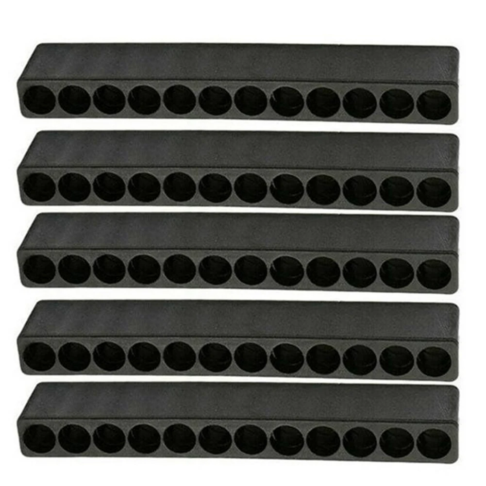 

5Pcs 12 Holes Bit Holder 1/4Inch Hex Shank Screwdriver Bit Holder Plastic Organizer Drill Bit Stand Case Power Tools Accessories
