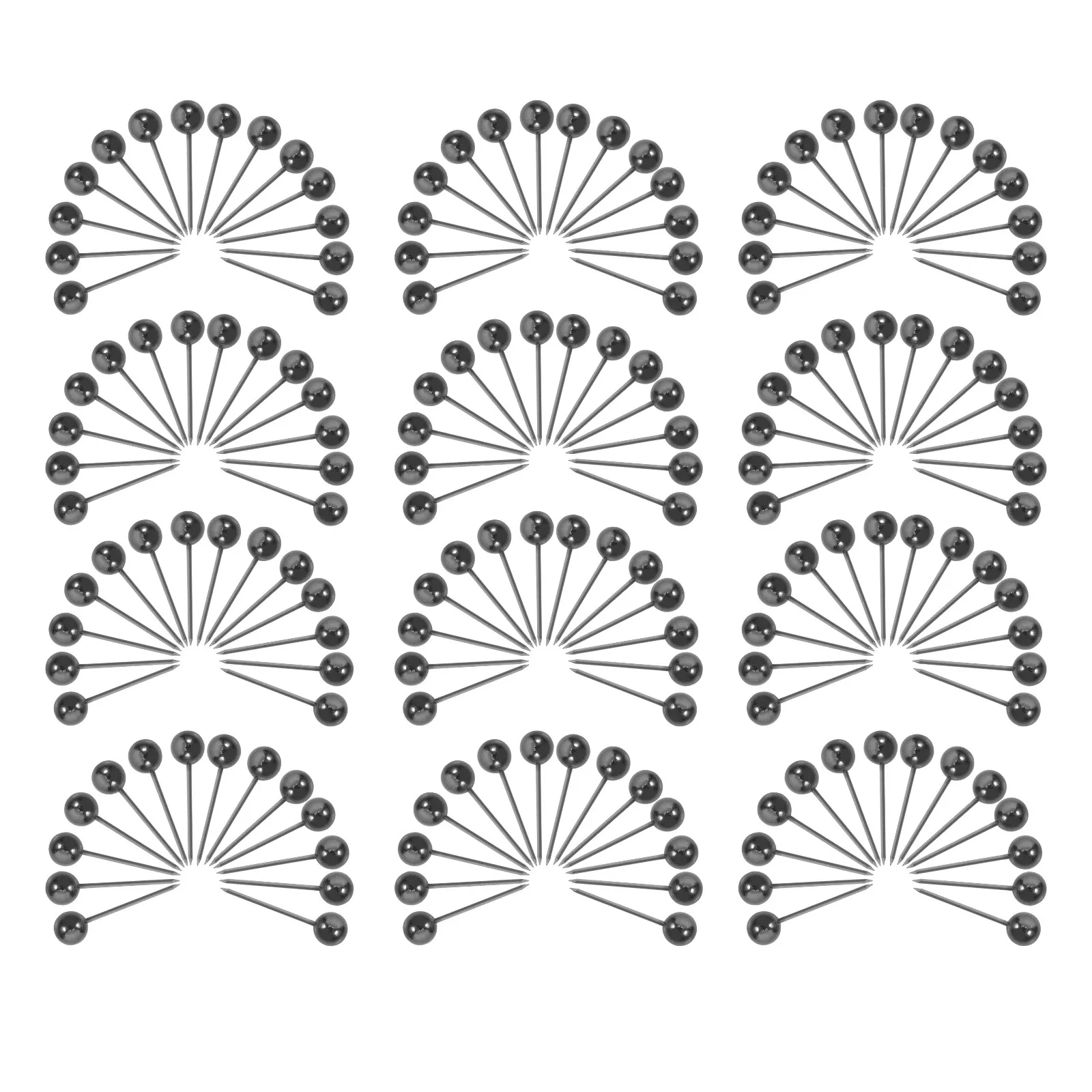 200개 스테인리스 스틸 코어 전기도금 플라스틱 푸시핀 둥근 머리 지도핀 여행 지도 사무실 가정 장 벽걸이용