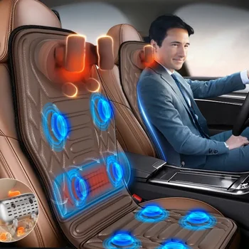 Electric Neck Massager Pillow With Airbag Kneading Vibration Heating Therapy For Home Car Seat Cushion Back Pain Relief