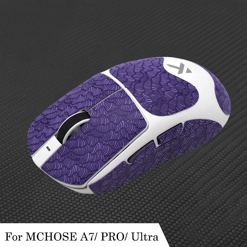 MCHOSE A7/ PRO/ Ultra/A7ultra RE 마우스용 웨이브 패턴 마우스 그립 테이프 스티커, 땀 흡수 스티커