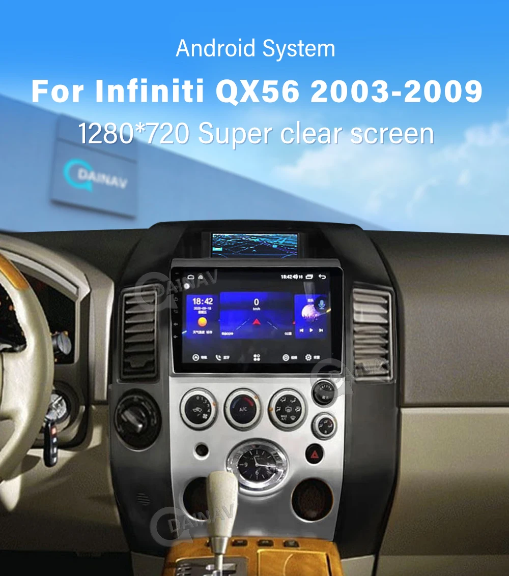

128GB 2 Din Android table Car radio stereo For Infiniti QX56 2003-2009 carplay GPS Navigation DVD Multimedia Player head unit