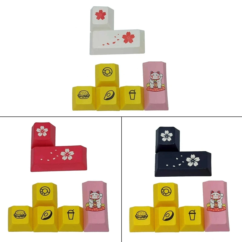 

7 keys Spacebar Enter Directions Five Sides Dye-subbed Keycaps PBT OEM Keycap for DIY GK61 GK64 Cherry MX