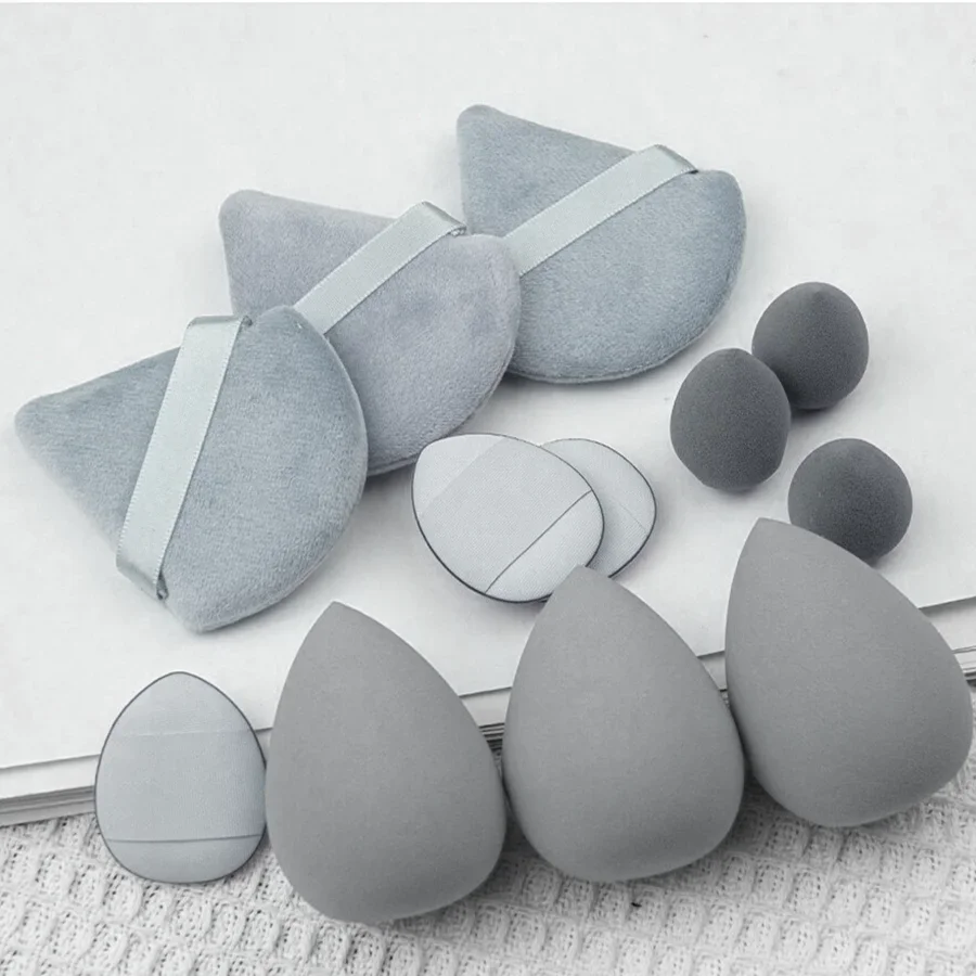 Makeup Sponge Set 12pcs Small Medium and Large Combination Essential For Beginners Beauty Tool Powder Puff