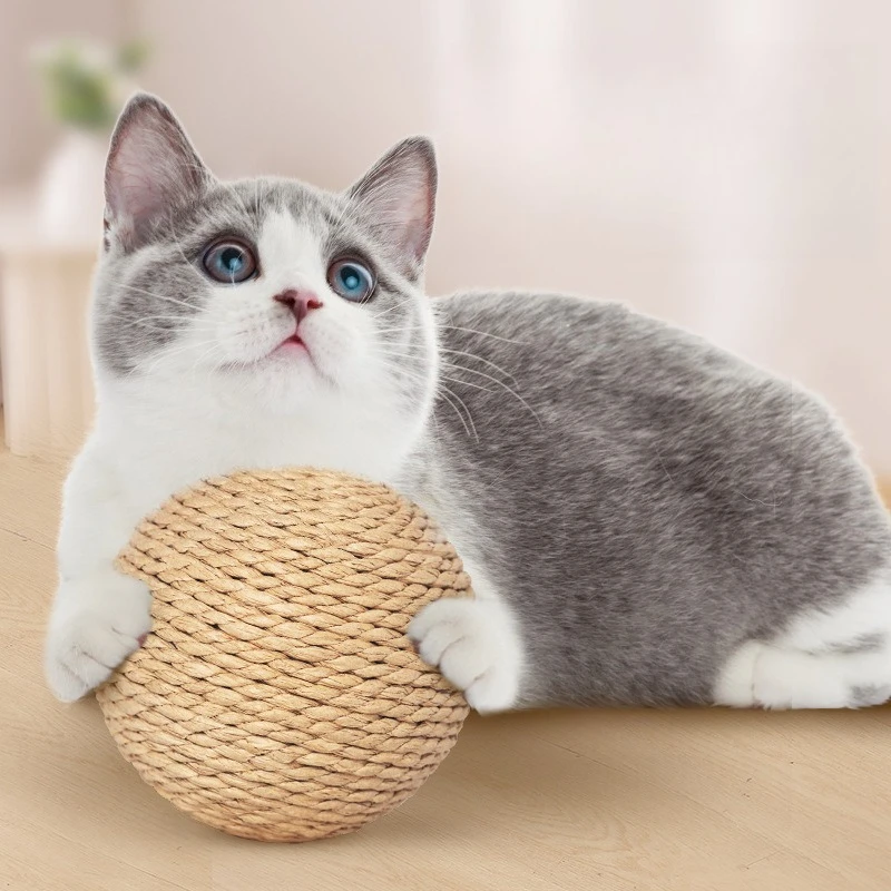 Cat Toy Ball 10cm Large Wear-resistant Paper Rope Sisal Cat Toy Ball Pets Interact and Bite Woven Ball Cat Toy Ball 10cm Large Wear-resistant Paper Rope Sisal Cat Toy Ball Pets Interact and Bite Woven Ball