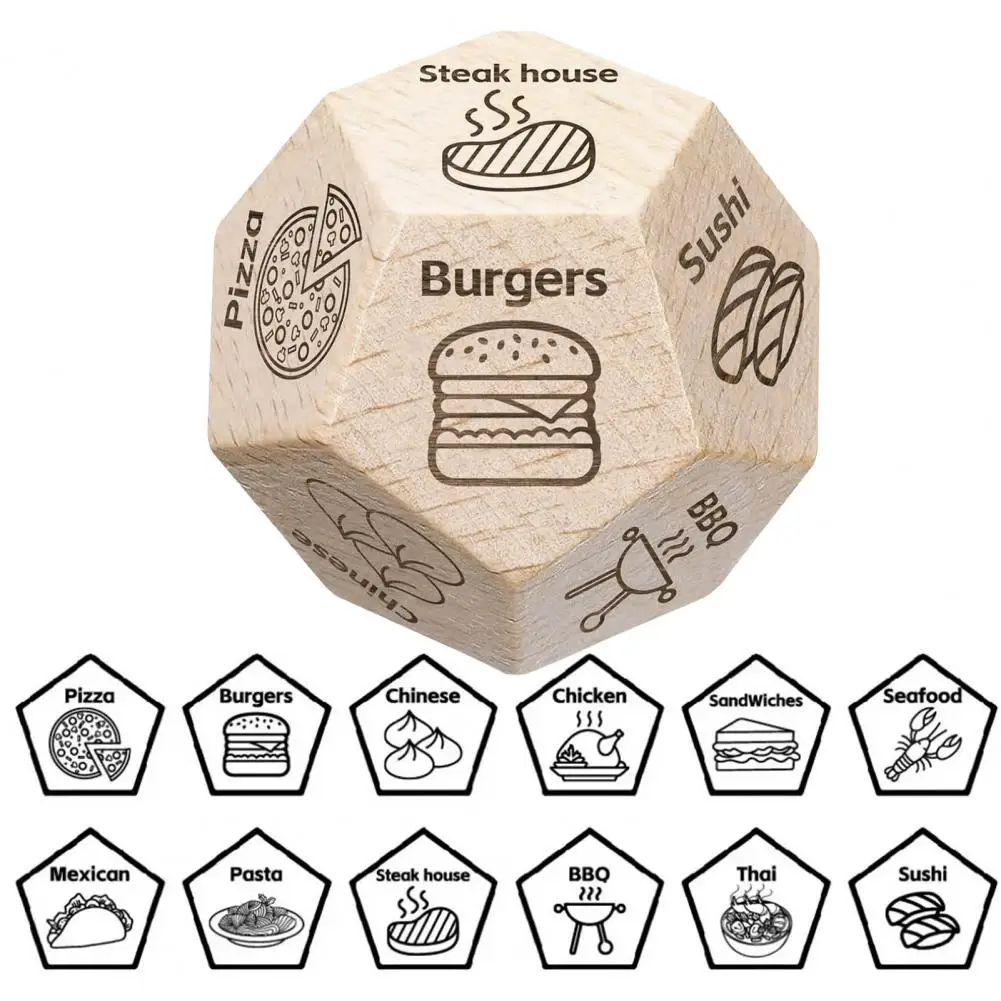 Game Dice Dice Set Acrylic Dice Food Decision Dice 12 Sides