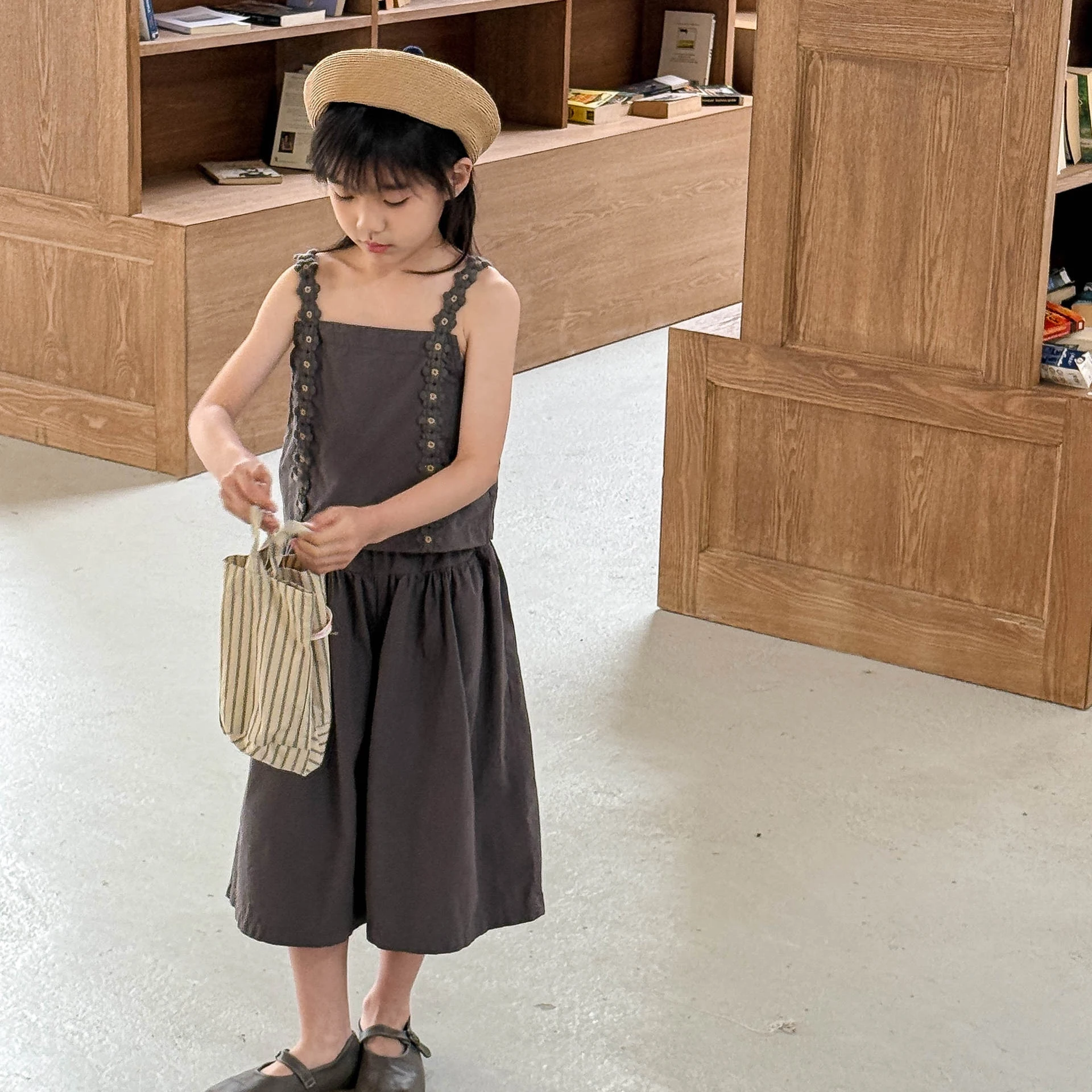 Girls Summer Floral Camisole and Pants Set