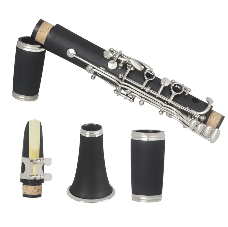 

Tone Clarinet for Beginners, 17 Key Student Level Bakelite Clarinet Woodwind and Orchestras Musical Instruments