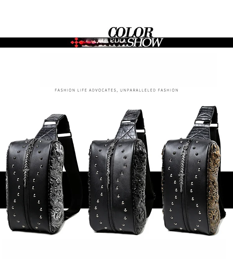 Nuovo stile monospalla diagonale incrociato con grande capacità per borsa da petto casual in PU da uomo_voghion.com