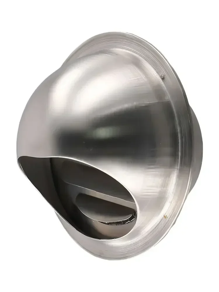 Stainless Steel Round Brushed Bull Nosed External Extractor Wall Vent Outlet Heat Transfer And Ventilation Systems