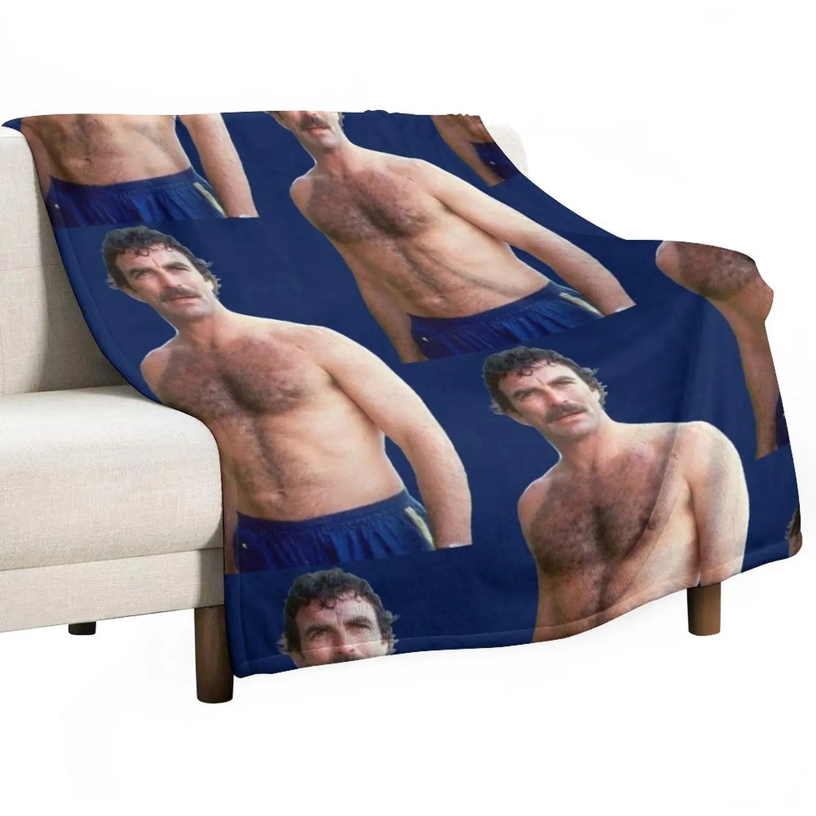

Tom Selleck Throw Blanket Sofa Blanket Furry Blankets