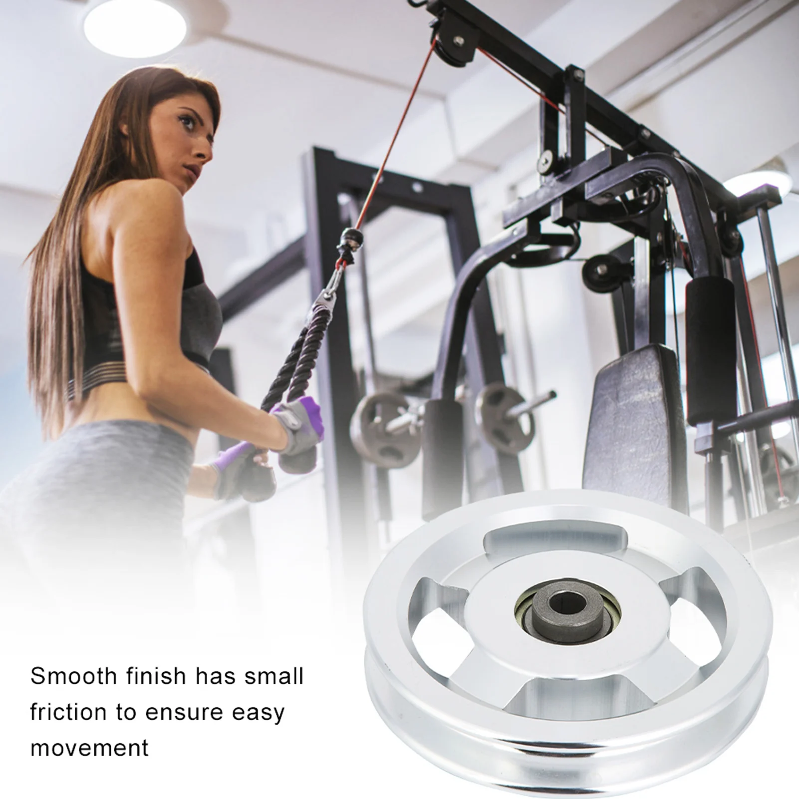 Home Gym Aufsätze Aluminiumlegierung Fitness Riemenscheibe Home Gym Aufsätze Teil Übung Krafttraining Zubehör Gym Riemenscheibe – Detail 11