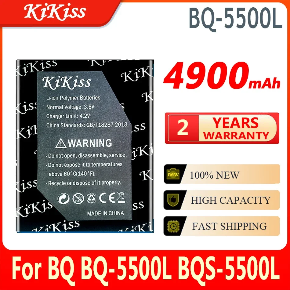 

4900mAh KiKiss Powerful Battery BQ5500L For BQ BQ-5500L BQS-5500L BQS5500L Mobile Phone Batteries