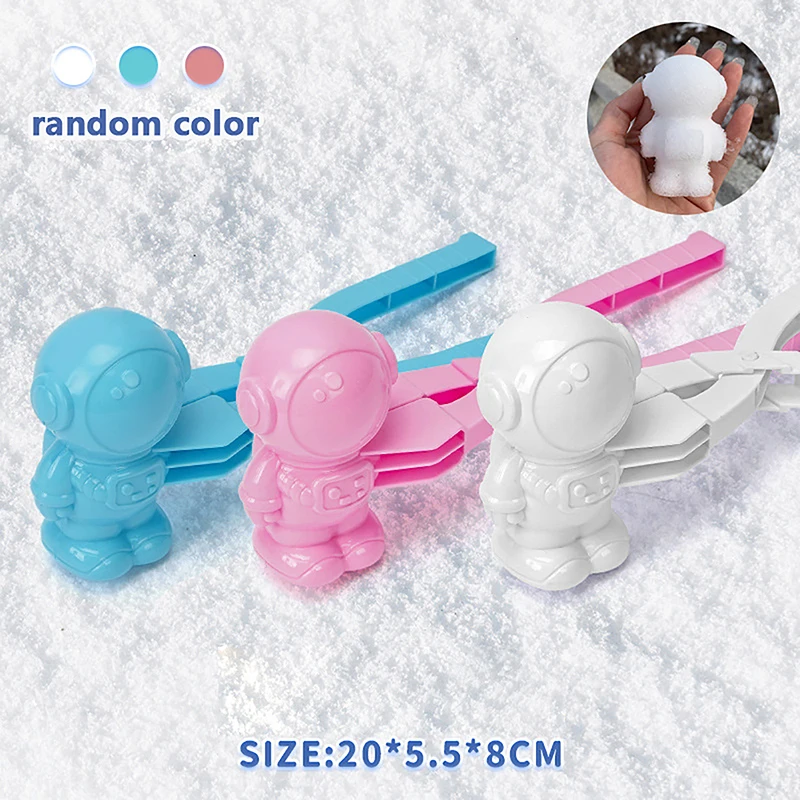 

1 Pcs Children's astronaut Snowball Maker Plastic Clip Kids Outdoor Sand Snow Ball Mold Toys Spaceman Snowman Maker Clip Toy