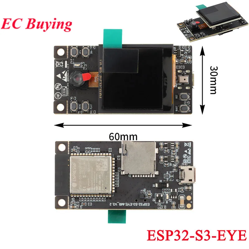 

Модуль платы разработки ESP32-S3-EYE AIOT Интернет вещей Чип ESP32-S3 Платформа разработки искусственного интеллекта ESP-WHO