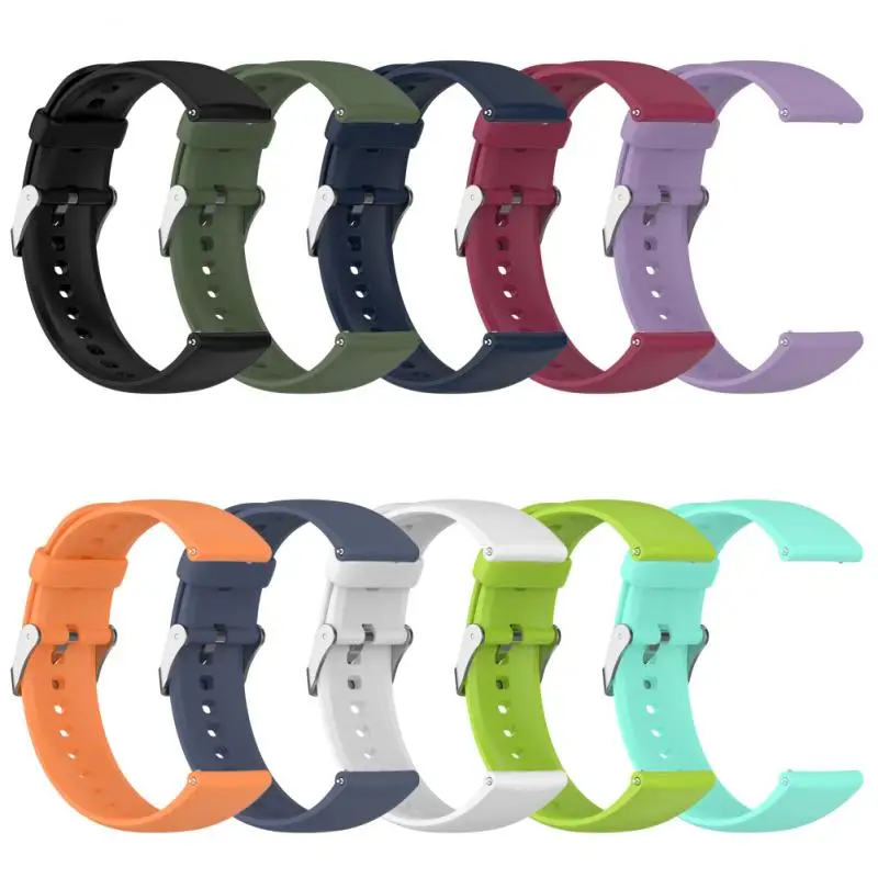 

Replacement Silicone Strap for P22/P25/P36/P32/Y13/GT20 Smart Watch, Soft silicone, Black, , White, Accessories 20mm, Active